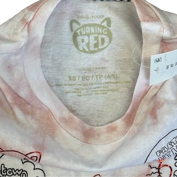 New Girl's Disney Pixar Turning Red Tie Dye Graphic Tee size XS (4/5) - Picture 4 of 4